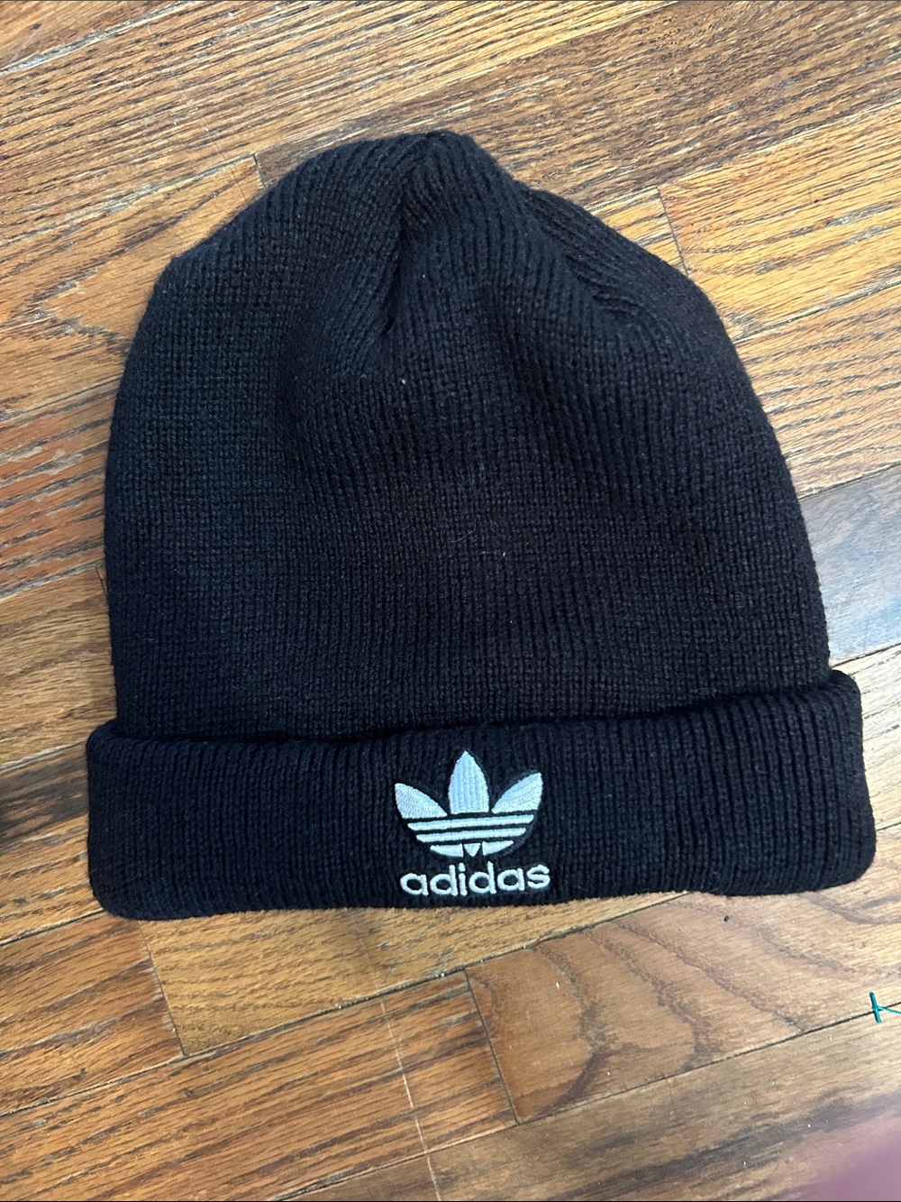 adidas Black Knit Cuffed Beanie